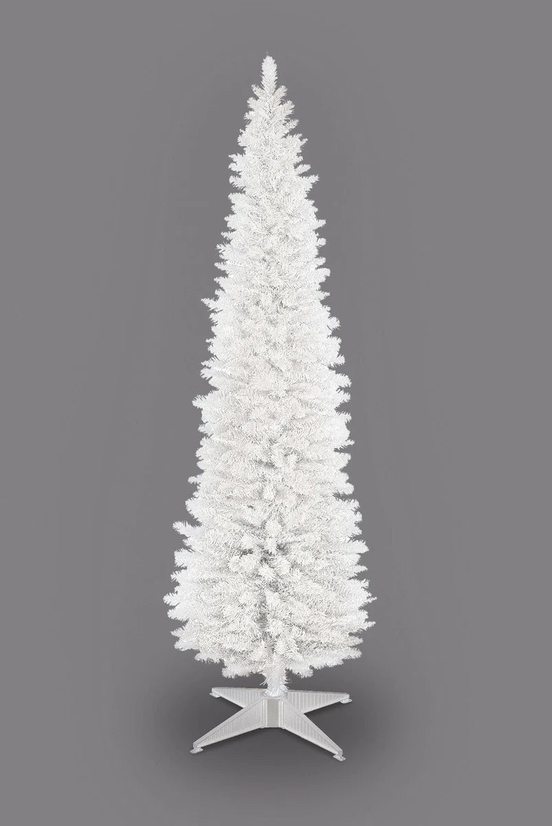 Christmas Tree Slim Pencil  5ft 6ft 7ft 8ft Green Grey White Black Xmas Trees