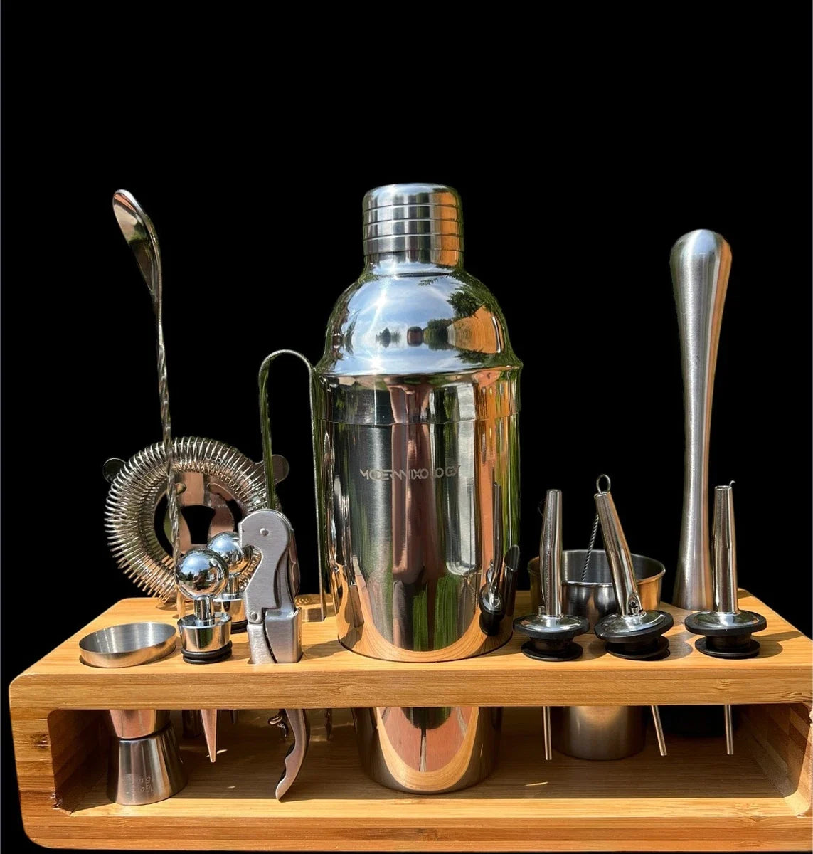 Cocktail Shaker Set 23 pc Professional Bartender Kit Gift Box – Royalcart