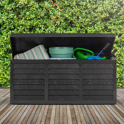 320 Litre Outdoor Storage Box Garden Patio Plastic Chest Lid Container Multibox