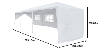 3x9m Garden Gazebo With 5 Side Panels