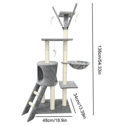 Large Cat Tree Multilevel Climbing Tower Kitten Scratching Post Activity Centre