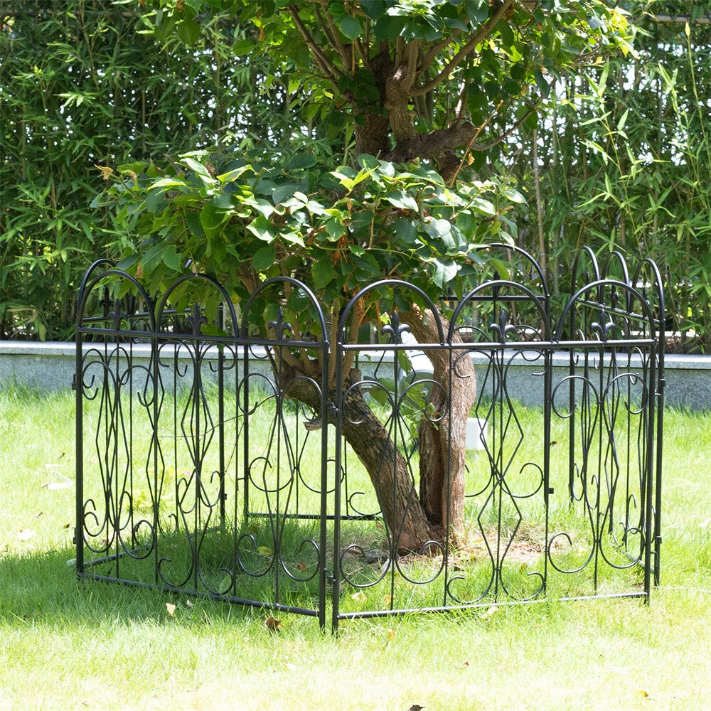 5 Garden Fence Panels Pet Animal Barrier Fence Dog Rabbits Defense Ground Border