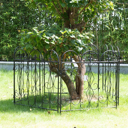 5 Garden Fence Panels Pet Animal Barrier Fence Dog Rabbits Defense Ground Border