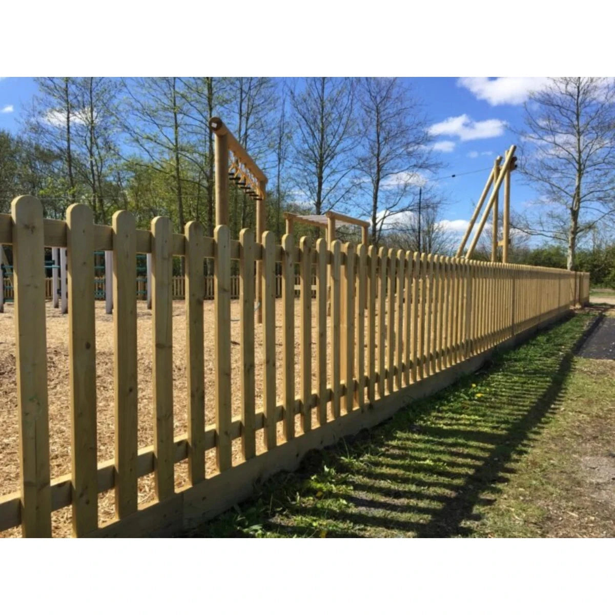 Picket Garden Fence Panels 3ft High x 1.8m (6ft) Long Hand Built Treated Wood UK
