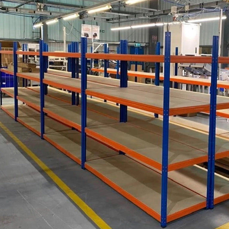 4 Tier Industrial Warehouse Racking Shelving 300kg/ Shelve Extra Heavy Duty Storage Thick Post & Shelves 150H x180L x45Wcm