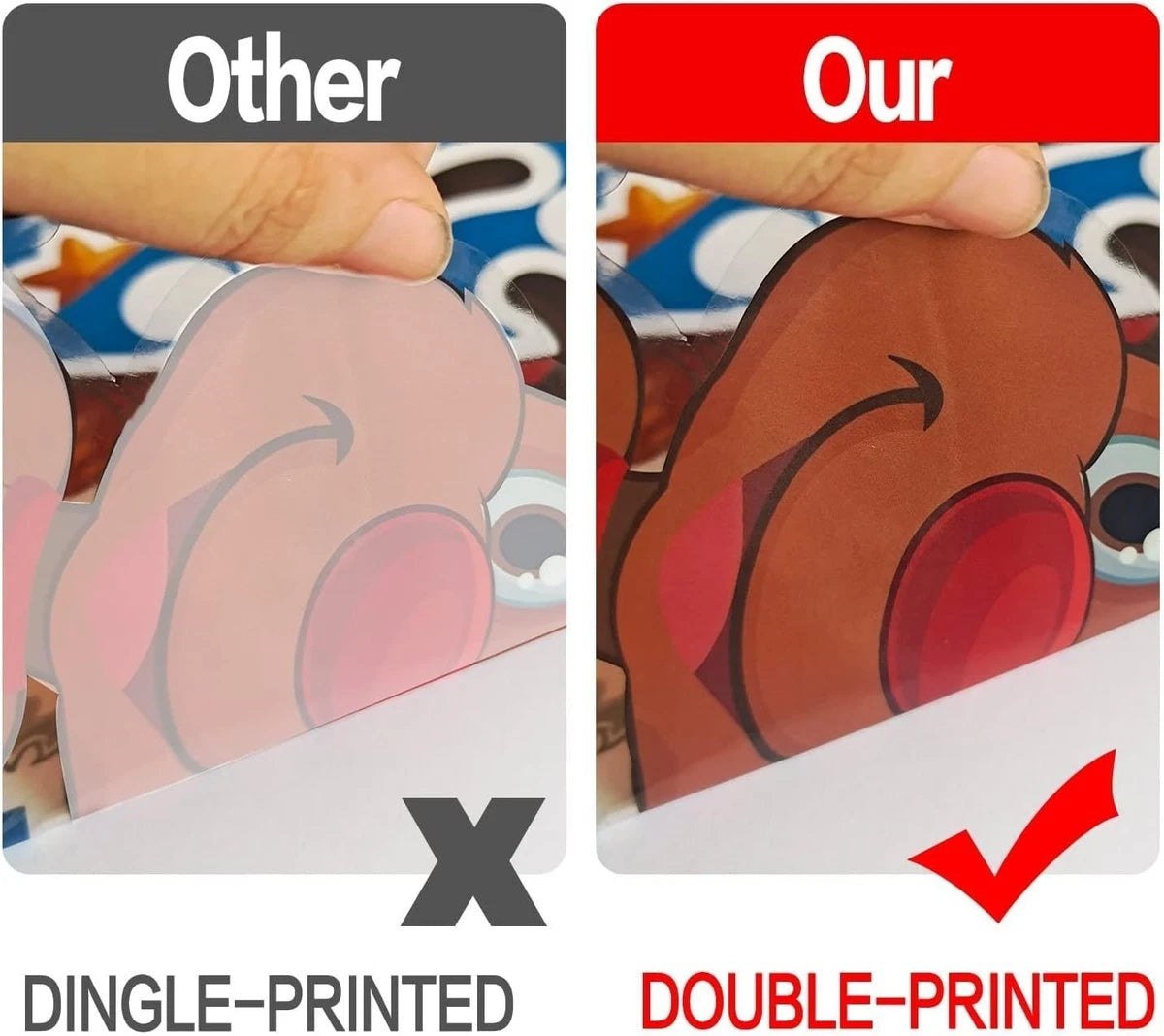 385 Pcs Christmas Window Stickers 10 Sheets Double-Sides Xmas Window Decorations