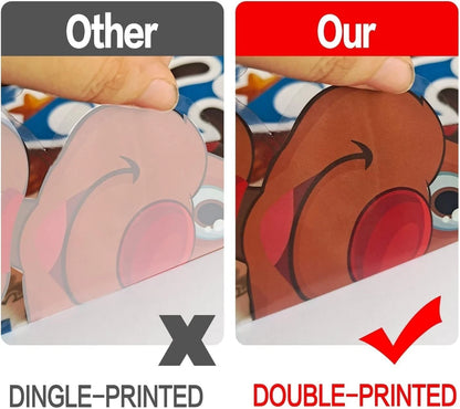 385 Pcs Christmas Window Stickers 10 Sheets Double-Sides Xmas Window Decorations