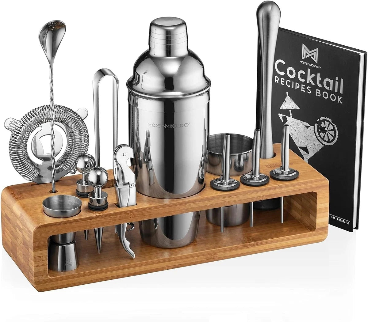 Cocktail Shaker Set 23 pc Professional Bartender Kit Gift Box