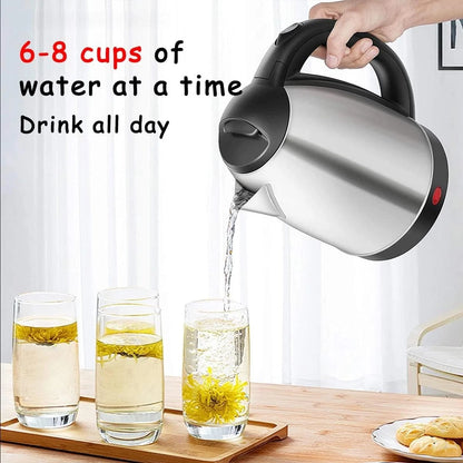 1500W Electric Kettle 1.8L Stainless Steel Cordless Jug Overheat Protection New