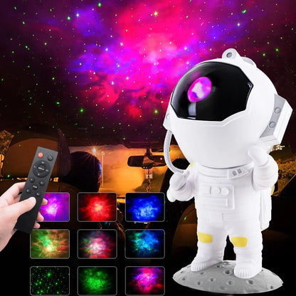 Astronaut Projector Galaxy Starry Sky LED Night Light Nebula Space Lamp w/Remote