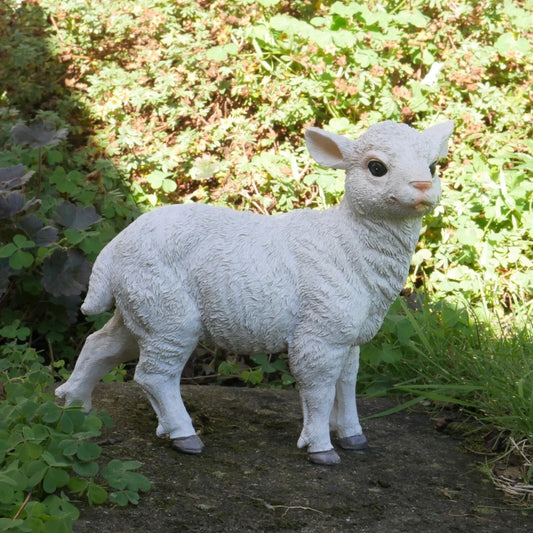 Lamb Statue Sheep Ornament Farmyard Animal Patio Sculptures Indoor outdoor gift