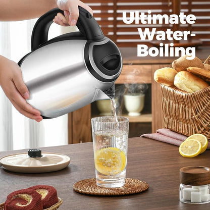 1500W Electric Kettle 1.8L Stainless Steel Cordless Jug Overheat Protection New
