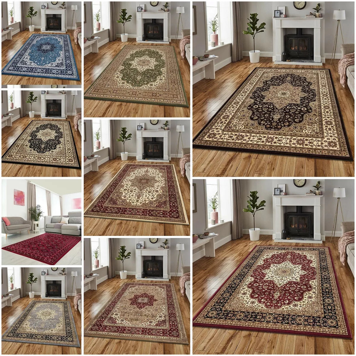 Luxury Non Slip Large Traditional Rugs Bedroom Living Room Rug Hallway Runner Royalcart