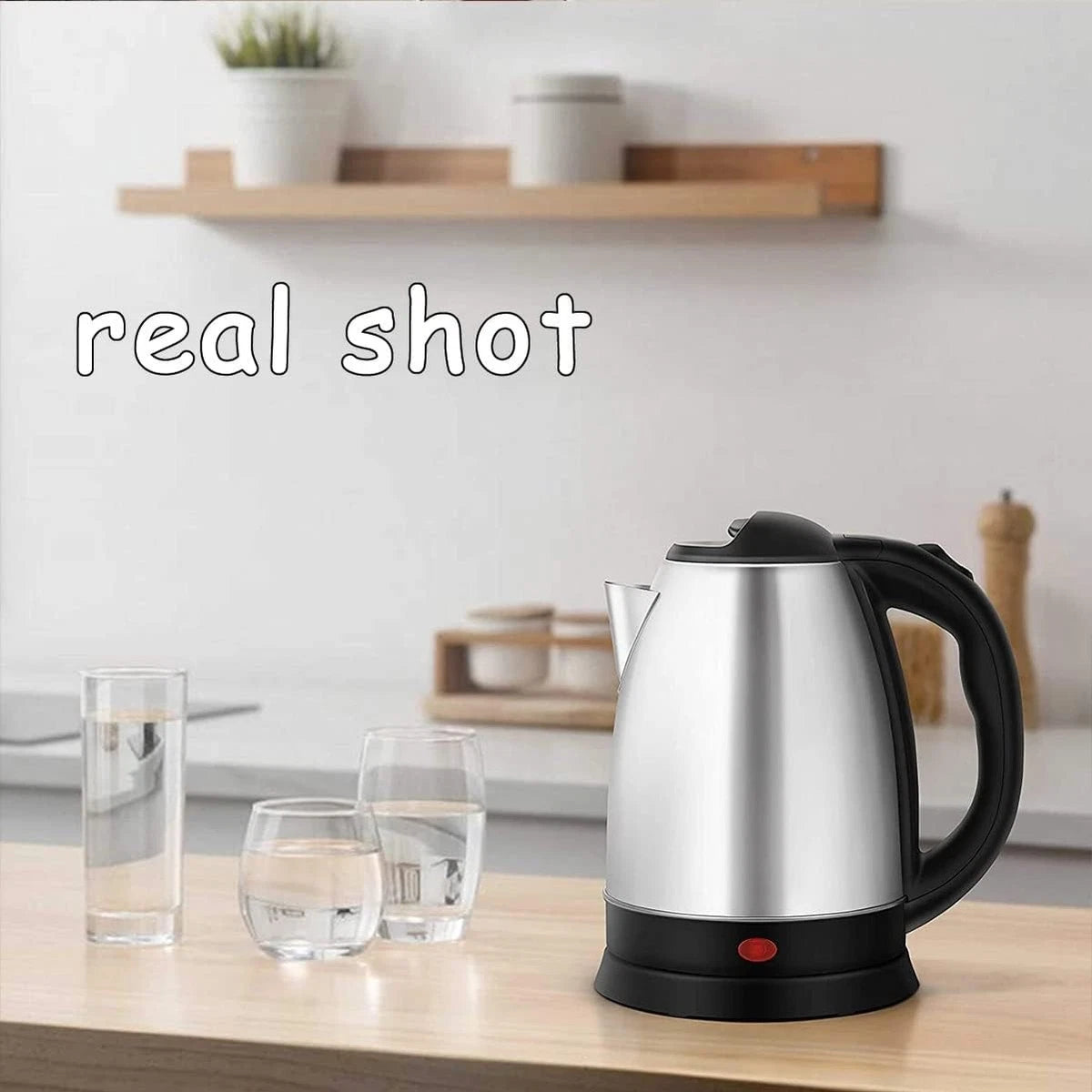 1500W Electric Kettle 1.8L Stainless Steel Cordless Jug Overheat Protection New