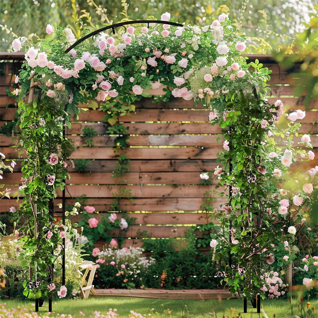 Heavy Metal Garden Arch Trellis Climbing Plants Vine Rack Outdoor Wedding Stand