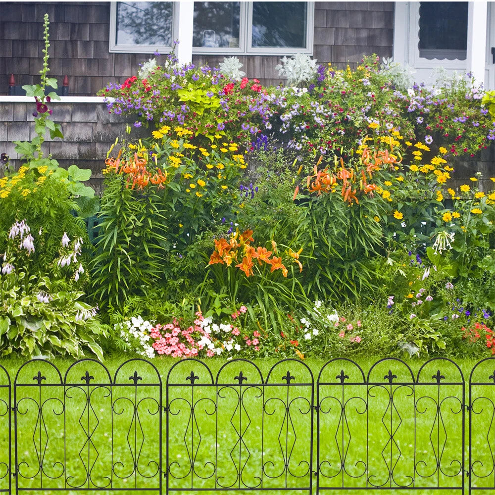 5 Garden Fence Panels Pet Animal Barrier Fence Dog Rabbits Defense Ground Border