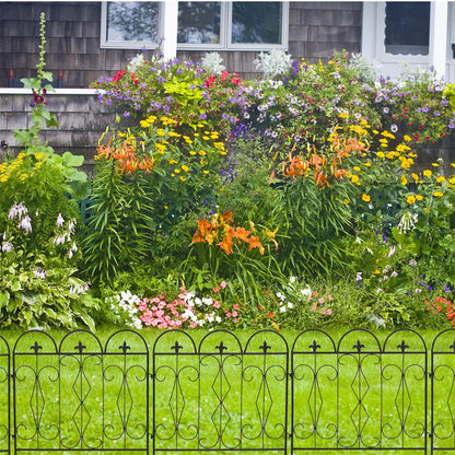 5 Garden Fence Panels Pet Animal Barrier Fence Dog Rabbits Defense Ground Border