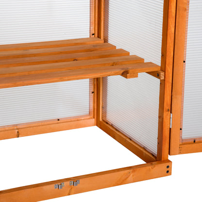 3 Tier Wooden Greenhouse Cold Frame Garden Flower Planting Box Growhouse
