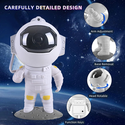 Astronaut Projector Galaxy Starry Sky LED Night Light Nebula Space Lamp w/Remote