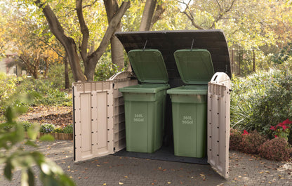 Ultra Outdoor Garden Storage Shed, 177 x 113 x 134 cm - Beige and Brown