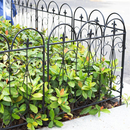 5 Garden Fence Panels Pet Animal Barrier Fence Dog Rabbits Defense Ground Border