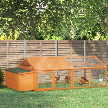 Wooden Chicken Coop with Nesting Box, Openable Roof for 4-8 Chickens