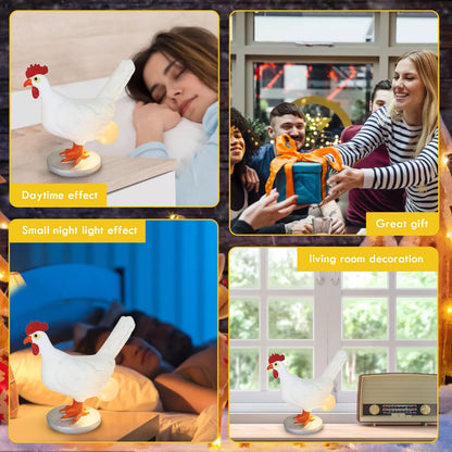 USB Chicken Desk Lamp Simulation Resin Hens Lay Eggs Lamps Funny Home Decoration