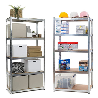 4 Bays Metal 5 Tier Garage Shelves Shelving Unit Racking Storage 180 x 90 x 40cm 4x