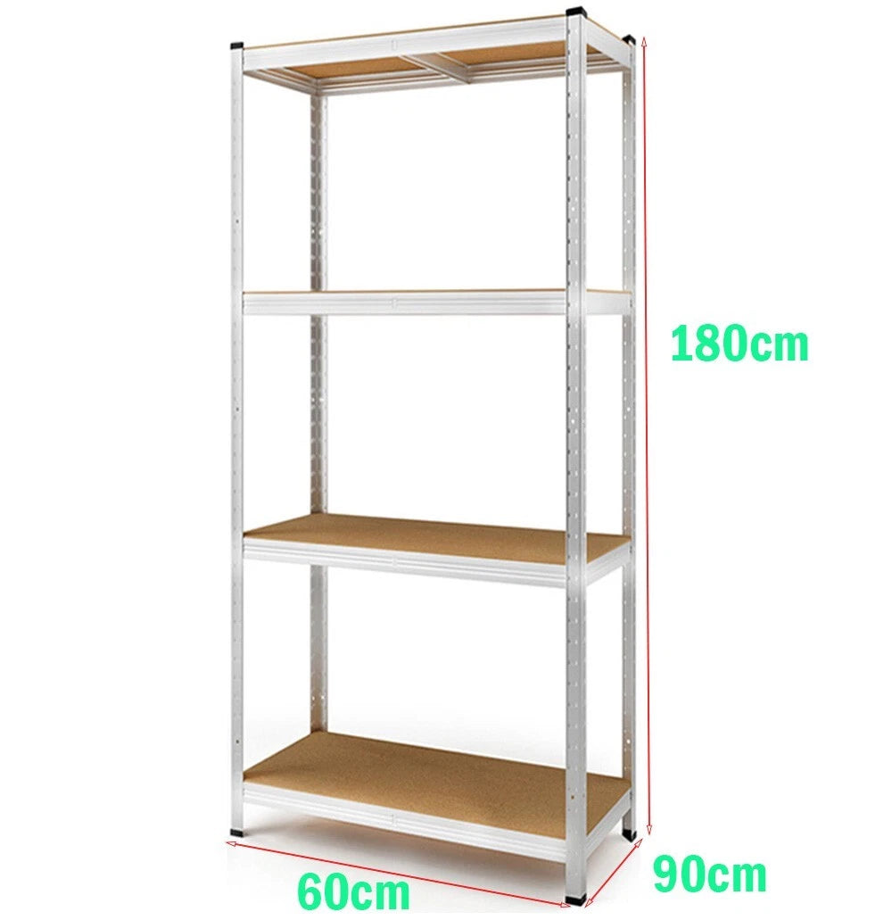 4 Tier Racking Shelf Heavy Duty 180x90x60cm Garage Shelving Storage Shelves Unit
