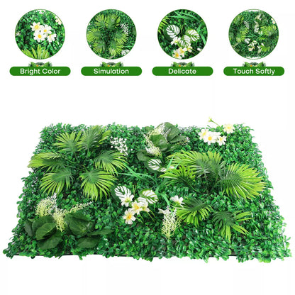Plant Artificial Mat Greenery Wall Hedge Fence Foliage Panel Home wedding panel