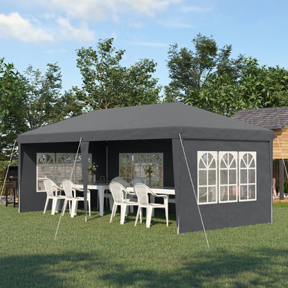 3x6m Popup Garden Heavy Duty Gazebo Marquee Party Tent Canopy