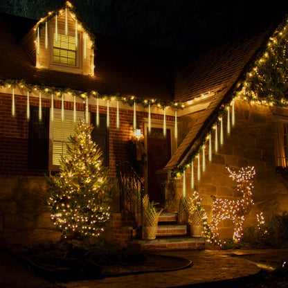 50cm 288led Christmas Shower String Lights Xmas Outdoor Snowfall  Fairy Lights