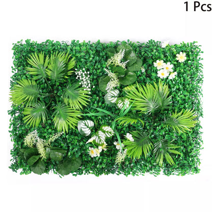 Plant Artificial Mat Greenery Wall Hedge Fence Foliage Panel Home wedding panel
