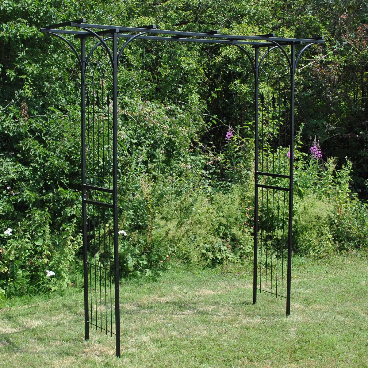Metal Garden Arbour Style Arch  Design with Ground Spikes