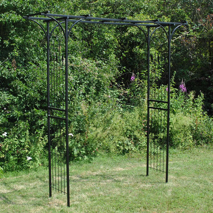 Metal Garden Arbour Style Arch  Design with Ground Spikes