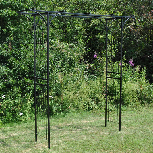 Metal Garden Arbour Style Arch  Design with Ground Spikes