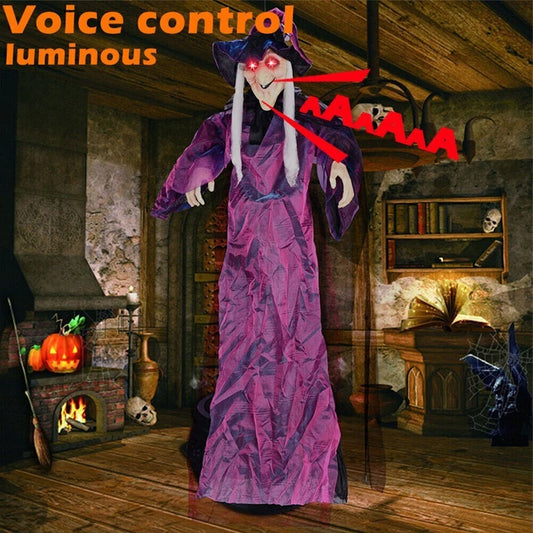 Halloween Life Size Talking Witch Scary Decor Animated Spooky Animatronic Witch