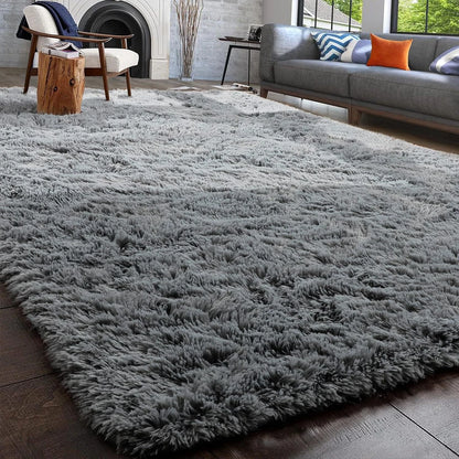 Fluffy Rugs Large Shaggy Rug Bedroom Living Room Anti Slip Soft Carpet Floor Mat A+