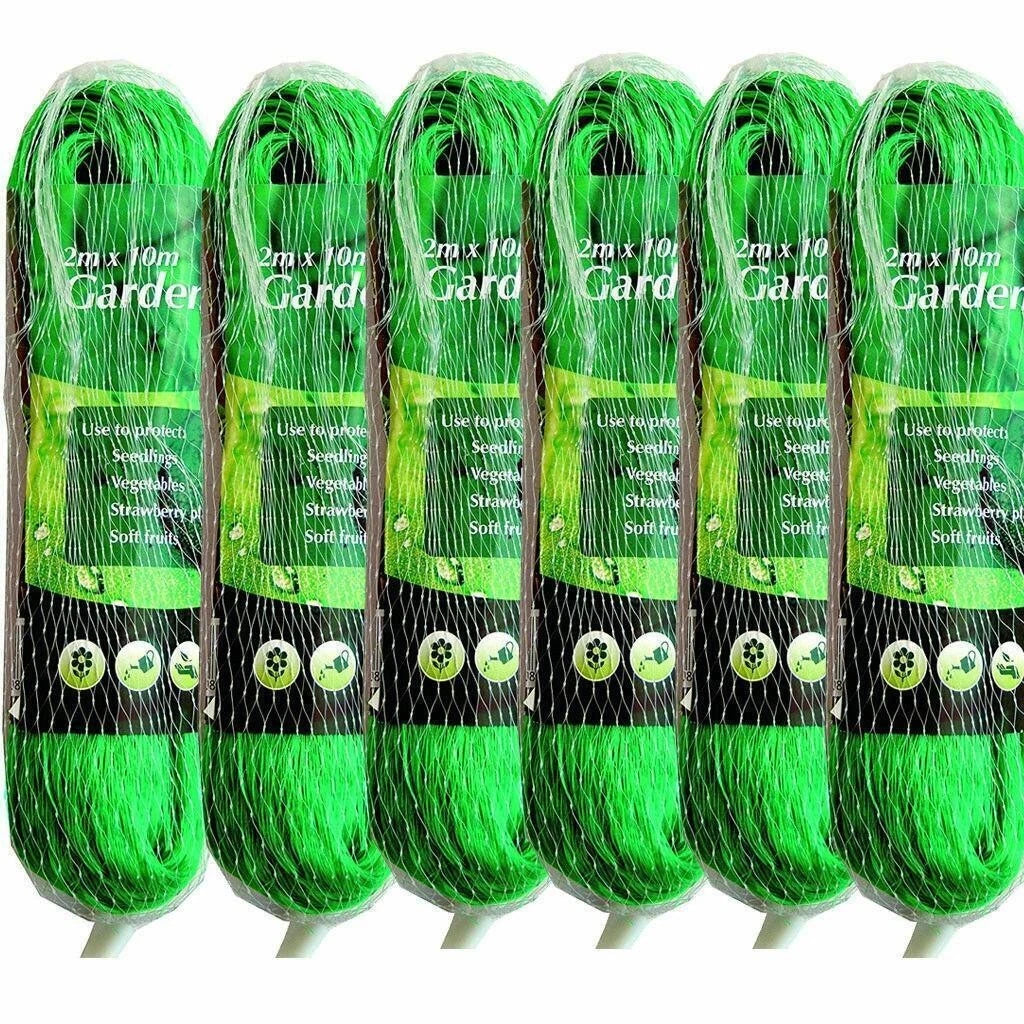 6 Anti Bird Garden Netting Pond Net Protection 2 X 10m Plant Veg Crop Fruit Mesh