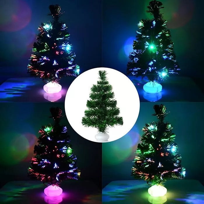 Fibre Optic Christmas Tree 45cm Green Xmas Indoor Artificial Colour Change