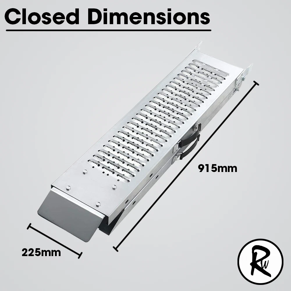 2X Foldable Loading Ramps 400KG 180Cm For Golf Buggy Lawnmower Quad Scooter