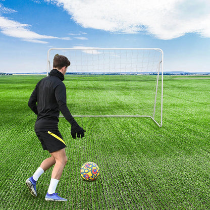 Single Football Goal Post Practice Soccer Training with Outdoo Net and Pegs 7FT x 5FT