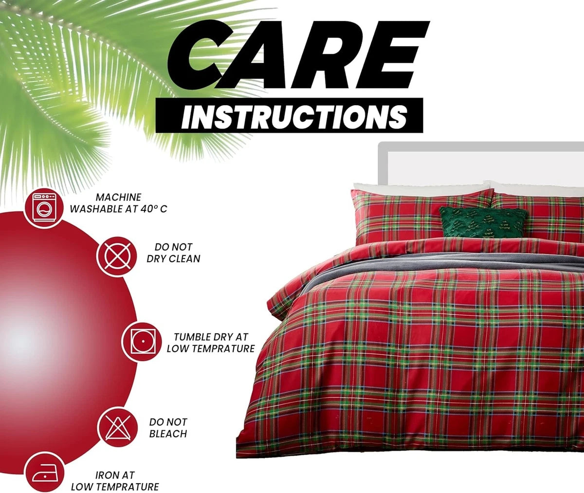 CHRISTMAS DUVET COVER SET Reversible Quilt XMAS Bedding Set