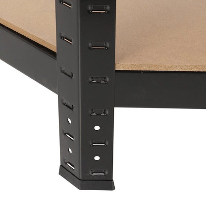 5 Shelf Heavy Duty Boltless Corner Shelving Unit Garage Shop Display Rack BLACK