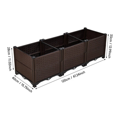 Large Raised Garden Bed Planter Patio Plant Pot Flower Beds Vegetable Grow Box
