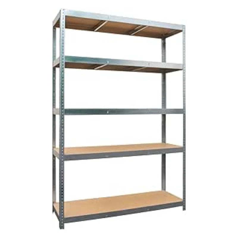 180x120x40cm Garage Shelving Units Single Bay 5 Tier Shelf Unit