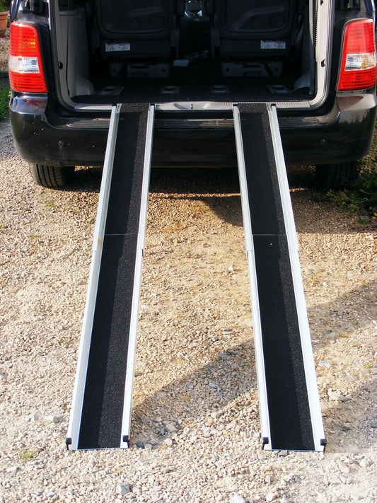 5ft (150cm) Folding Portable Wheelchair Ramp Mobility Scooter Home/Car Threshold