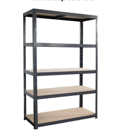 5 Tier Garage Shelving Unit 180x120x60cm 175kg Load Weight Per Tier