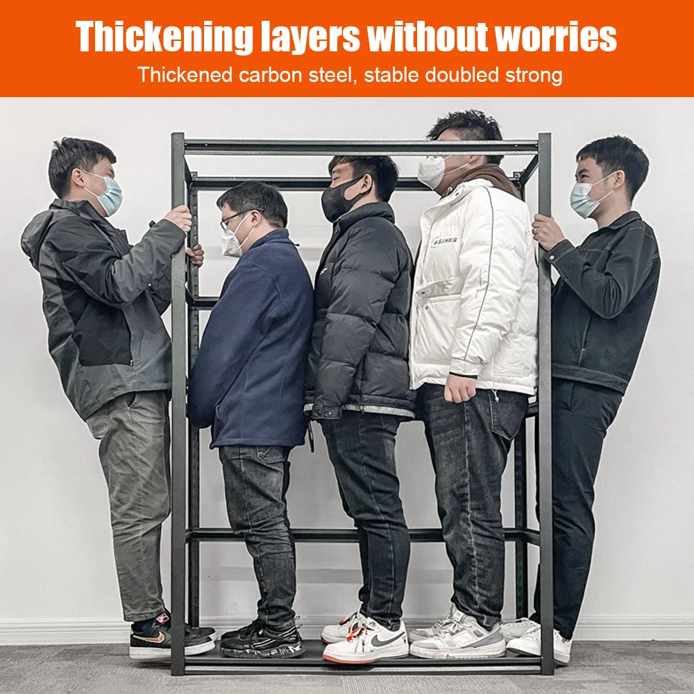 5 Tier Boltless Garage Storage Shelving Steel Racking 198x120x50cm UK