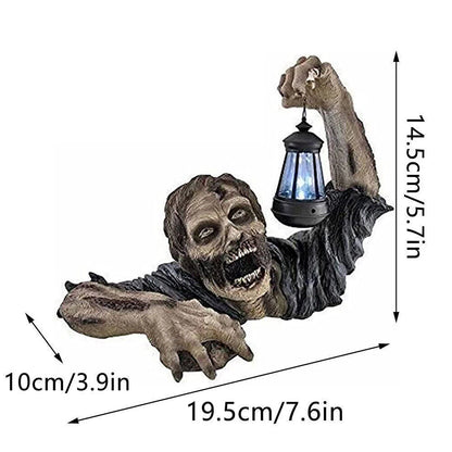 LED Lantern Garden Statue Decoration Halloween Zombie Tomb Climbing Sculpture